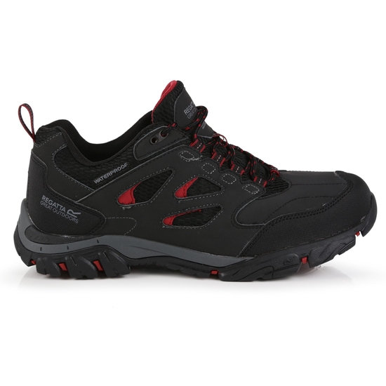 Men's Holcombe Waterproof Low Walking Shoes | Ash Rio Red