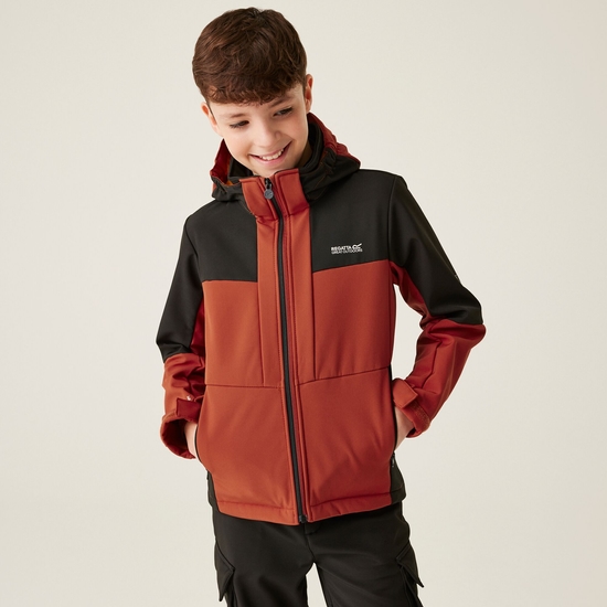 Kids' Haydenbury II Softshell Jacket | Red Ochre Black
