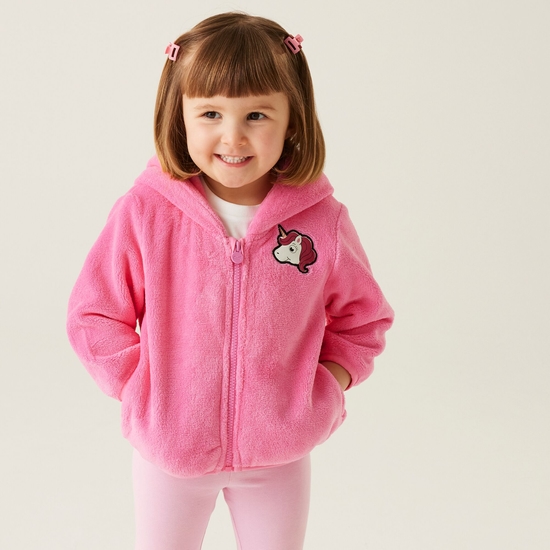 Kids' Animal Full Zip Fleece | Luna the Unicorn Sweet Pink
