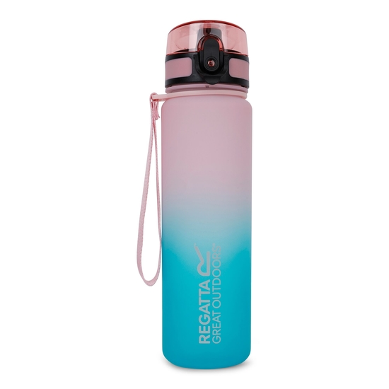 0.6 Litre Tritan Flip Lid Bottle | Pink Mist Turquoise