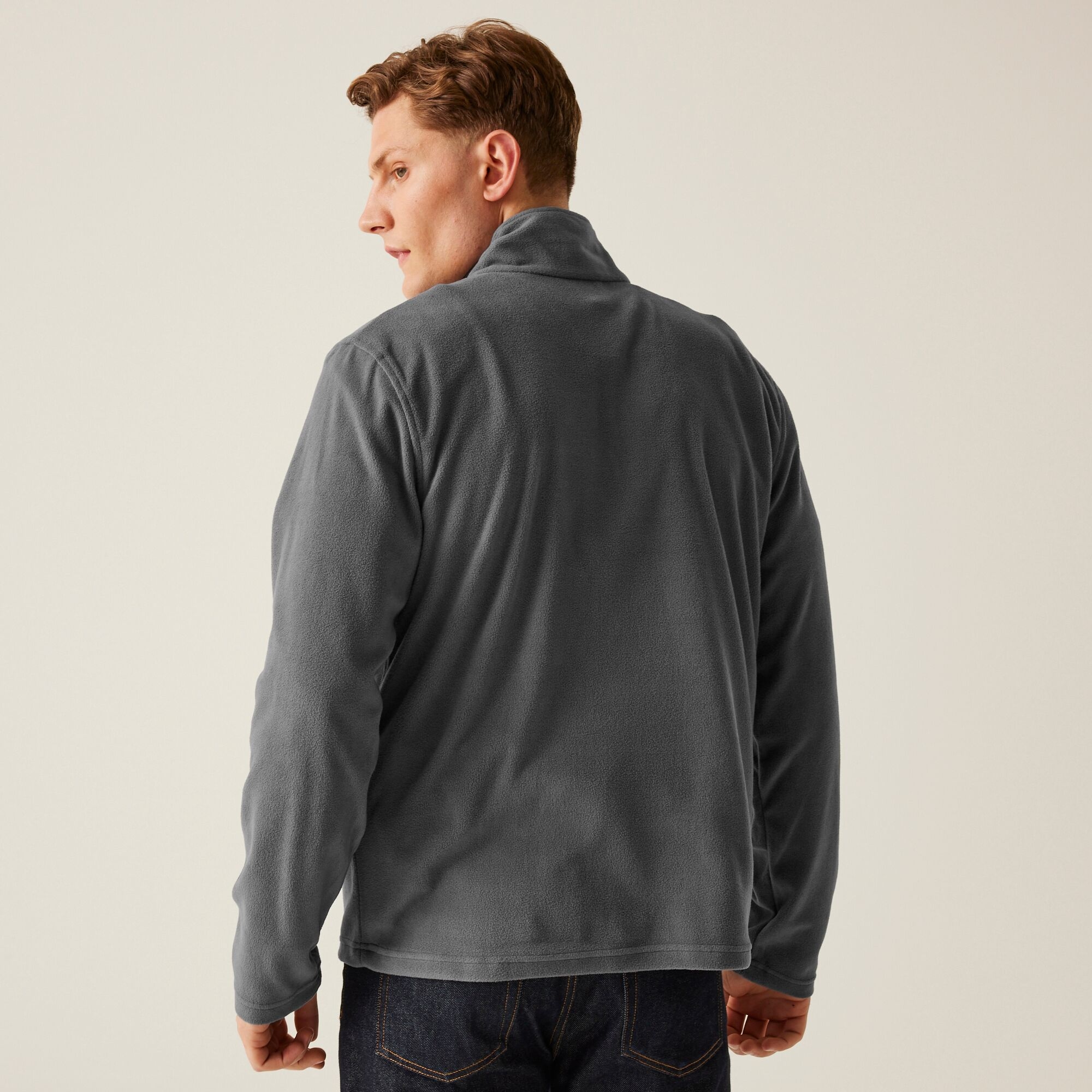 Men's Micro Lightweight Half Zip Fleece | Seal Grey