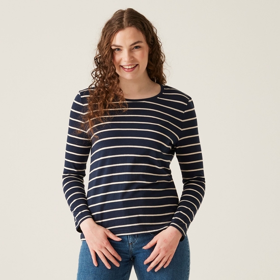 Women's Federica II Long Sleeved T-Shirt | Navy Light Vanilla