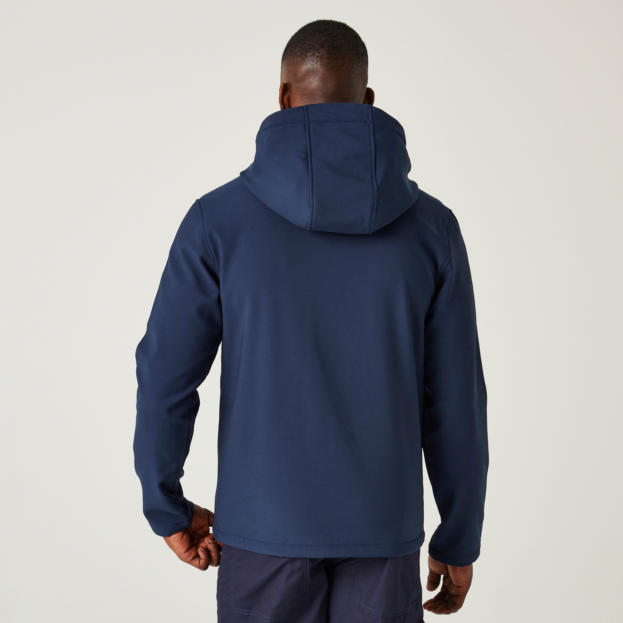 Men's Navigate 2 Layer Hooded Softshell Jacket | Navy Seal Grey