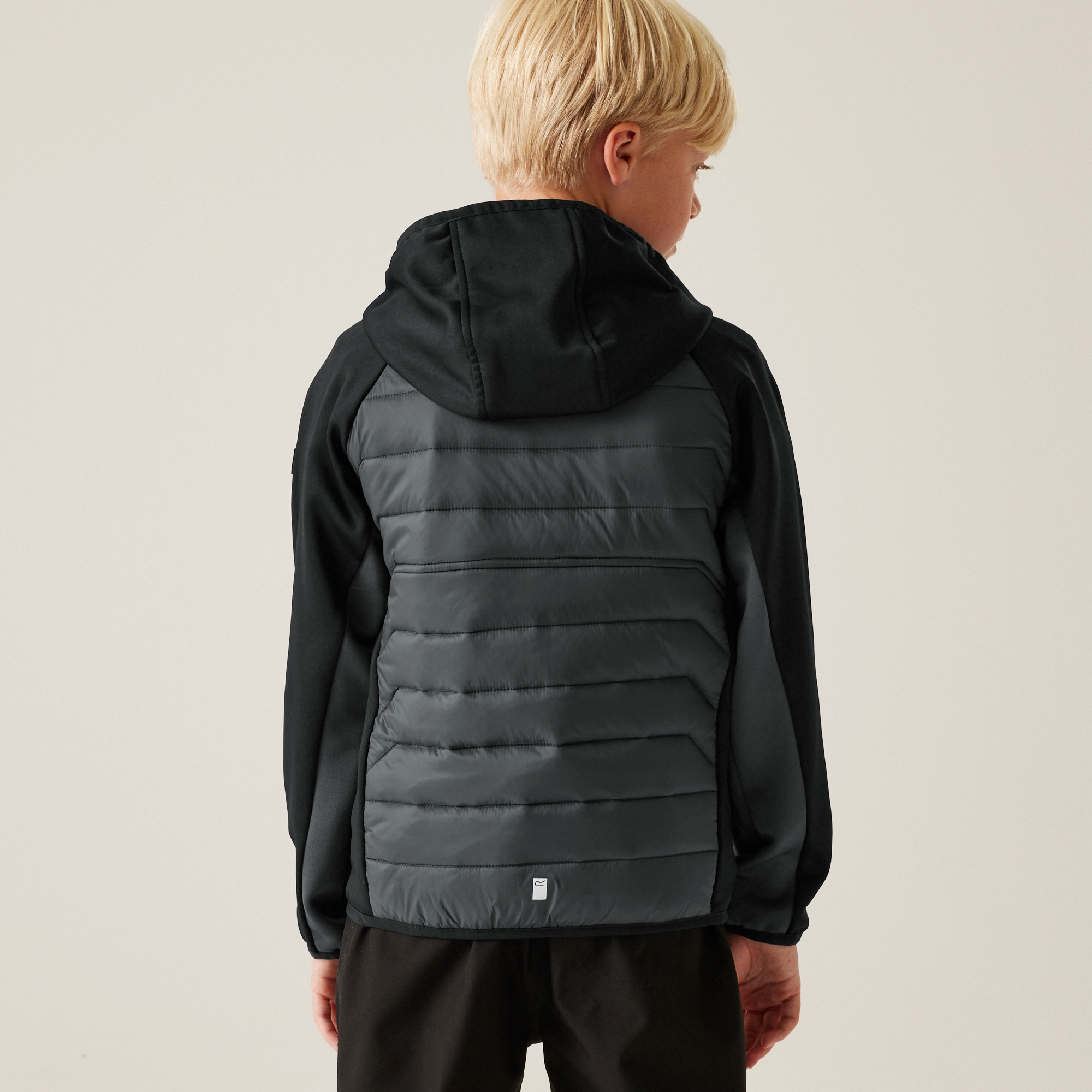 Kids' Kielder IX Hybrid Jacket | Black Seal Grey