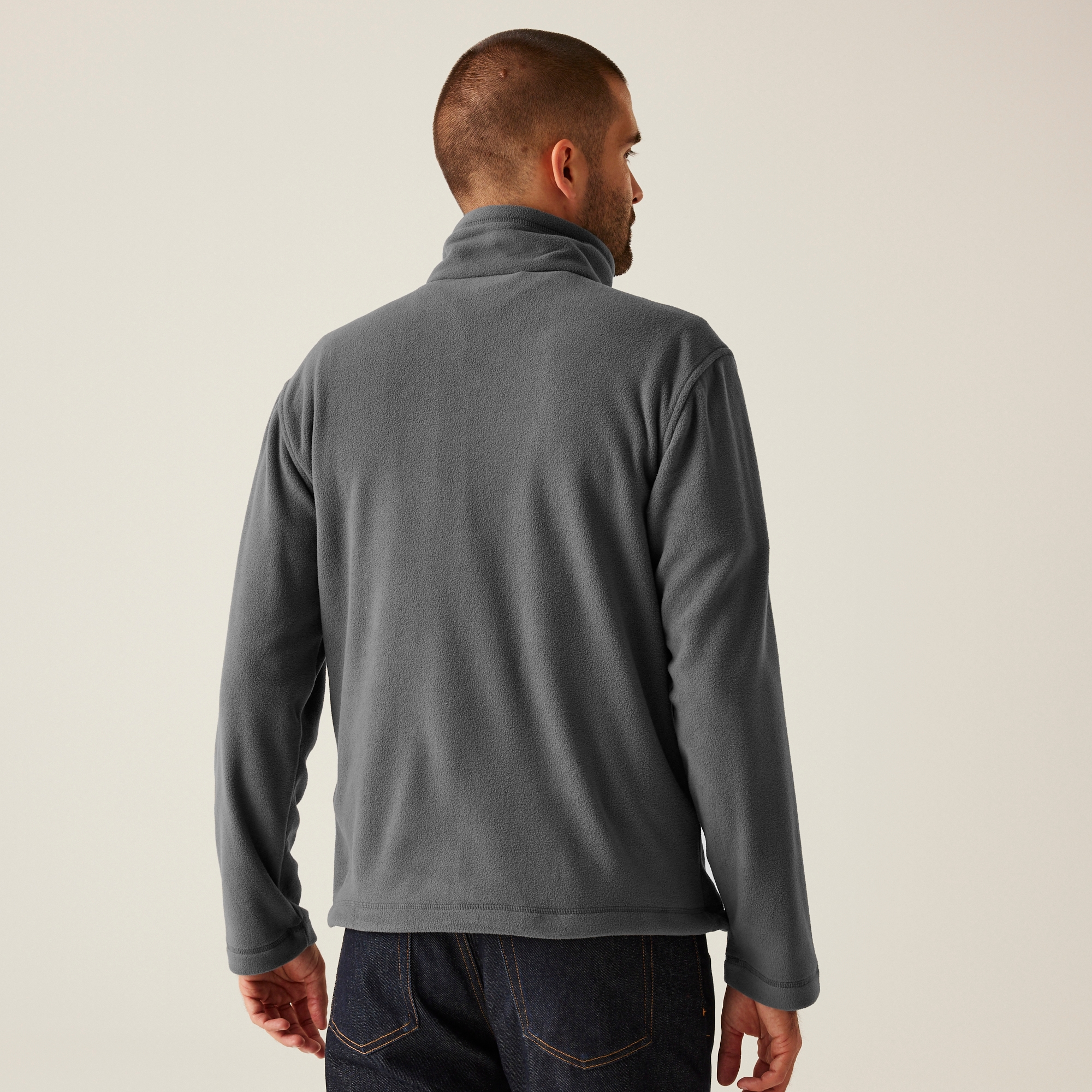 Men's Micro Lightweight Full Zip Fleece | Seal Grey