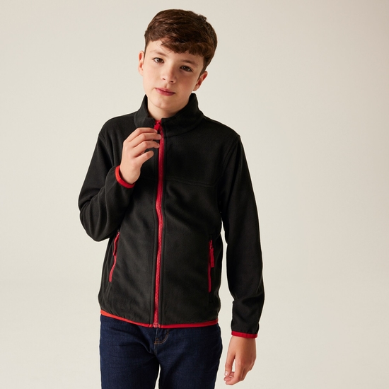 Kids' Full Zip Micro Fleece | Black