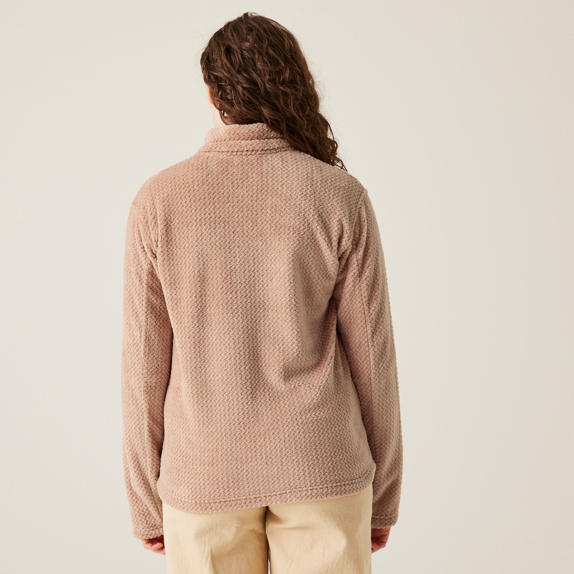 Women's Heidy Fluffy Full Zip Fleece | Warm Taupe