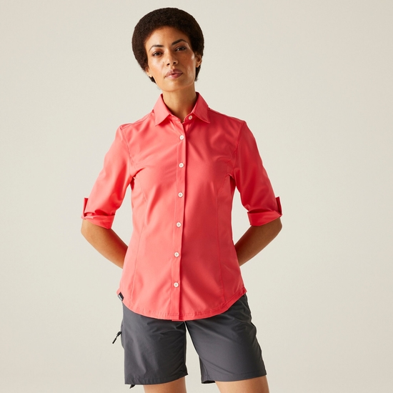 Women's Kinnis Lightweight Shirt | Peach Bloom Solid