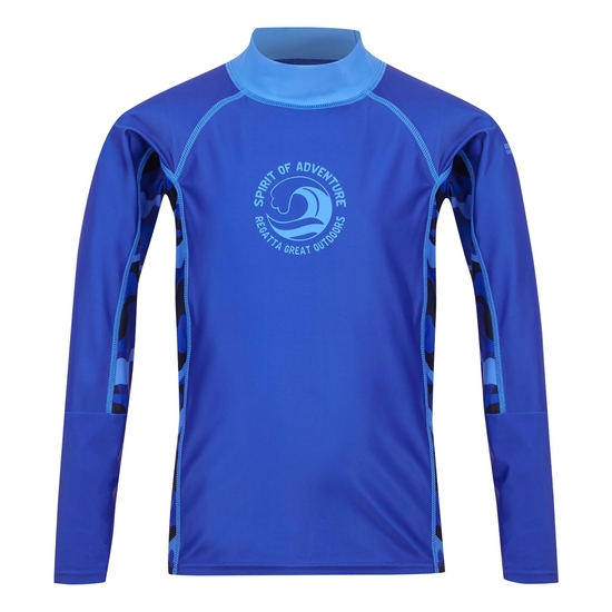 Kids' Hoku II Swim Top | Olympian Blue Elysium Blue Blue Camo