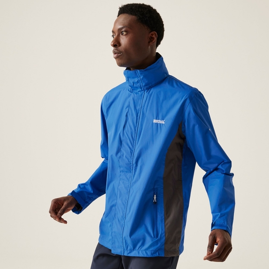 Men's Matt Waterproof Jacket | Oxford Blue Iron