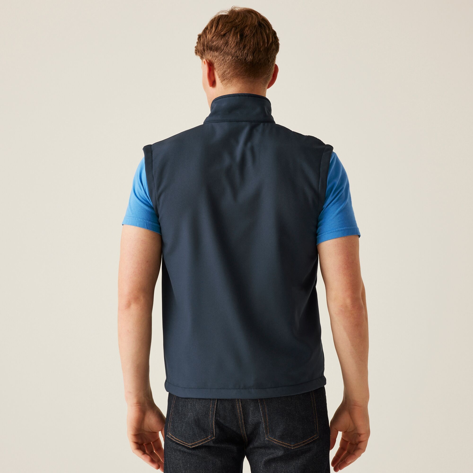 Men's Ablaze Printable Softshell Bodywarmer | Navy French Blue