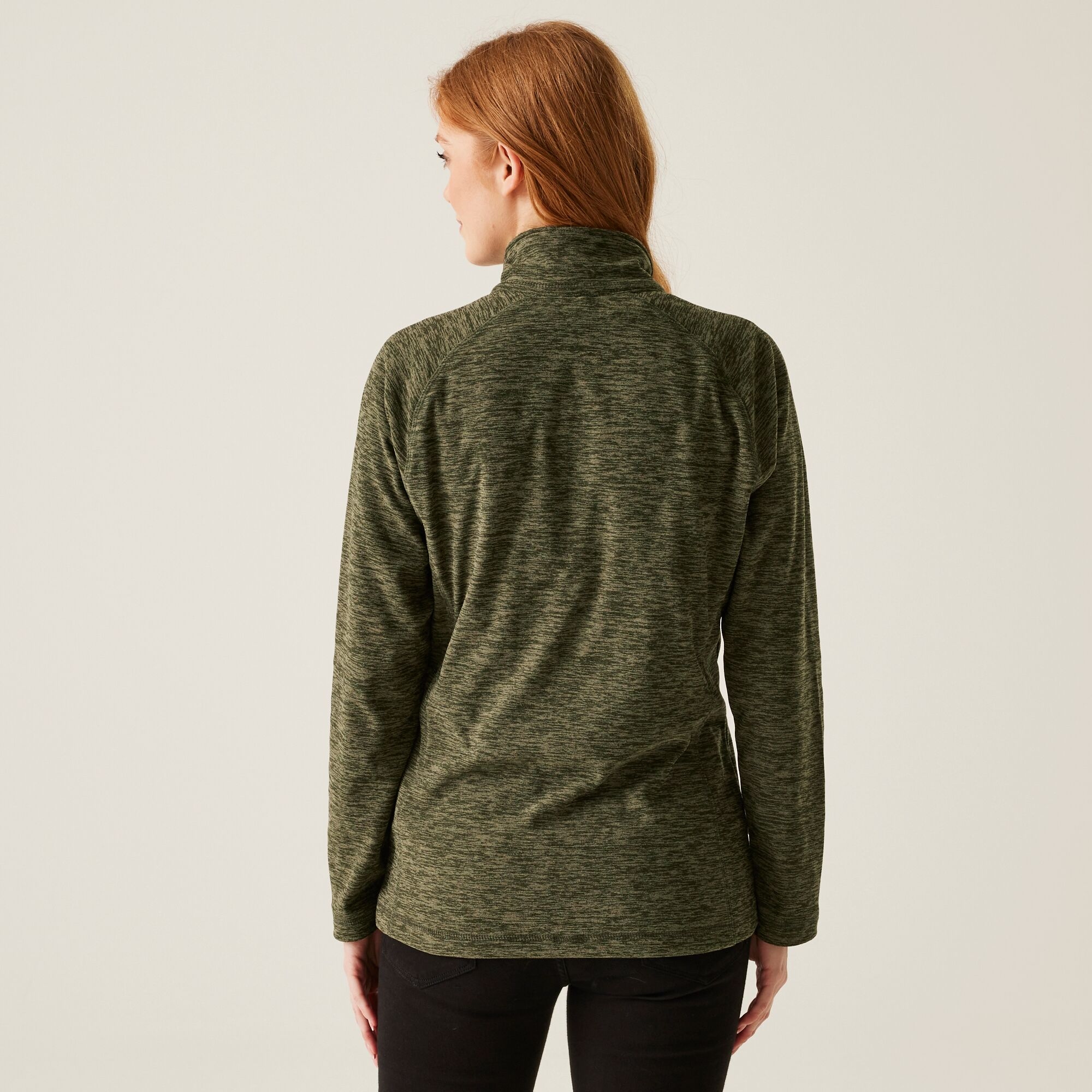Women's Mayse Full Zip Fleece | Dark Khaki Marl