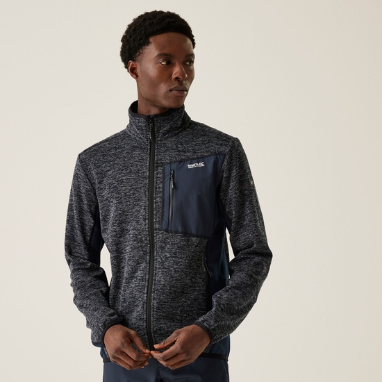 Men's Baslinn Full Zip Fleece | Navy Marl Navy