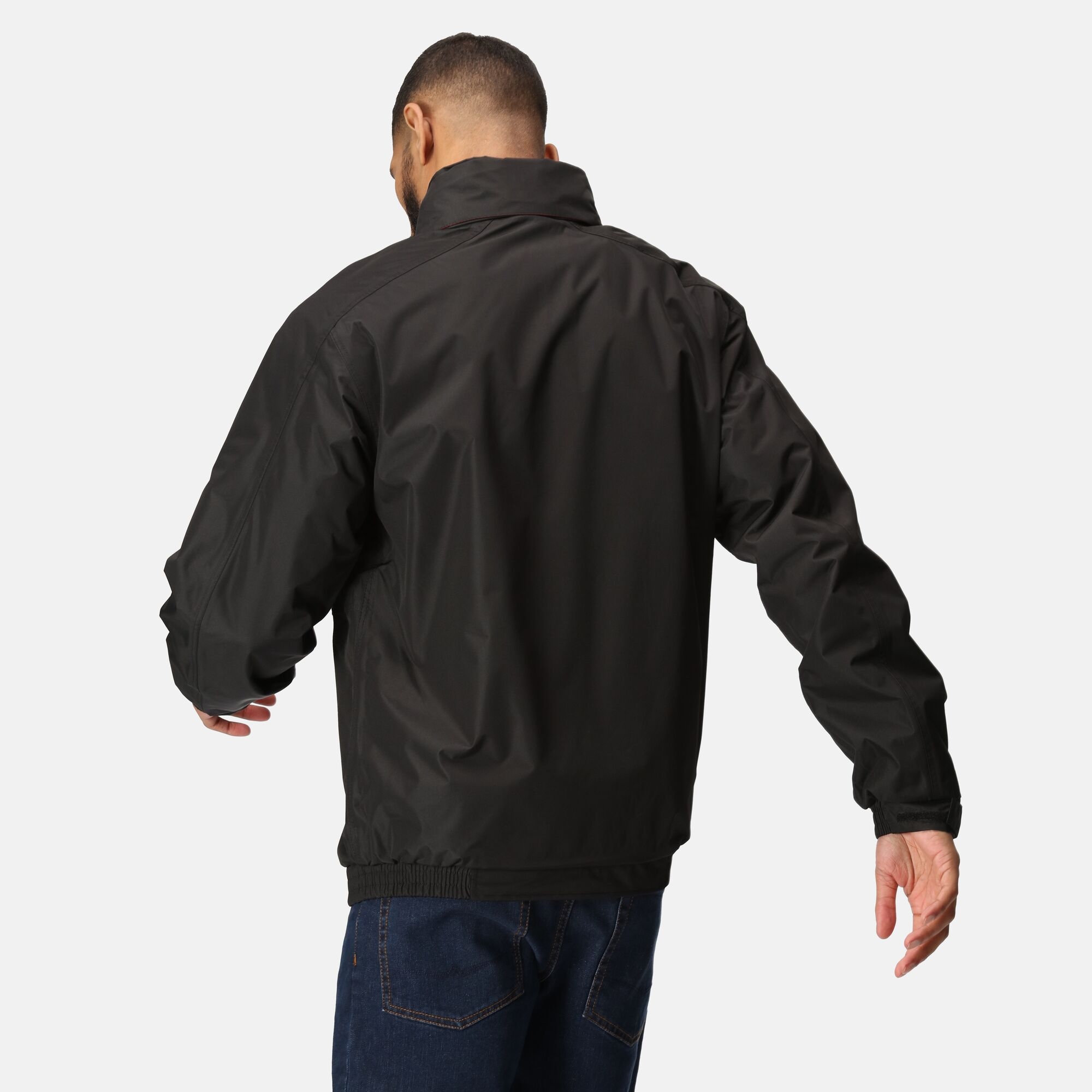Men's Dover Fleece Lined Waterproof Insulated Bomber Jacket | Black Classic Red