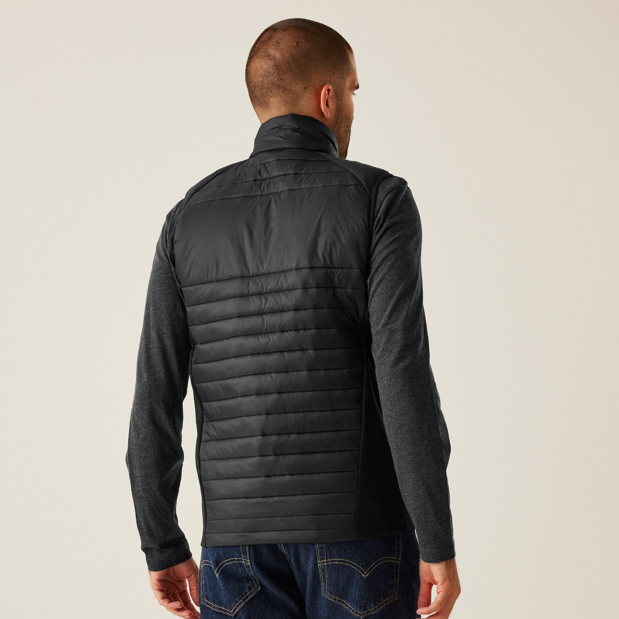 Men's Navigate Hybrid Bodywarmer | Black Orange Pop