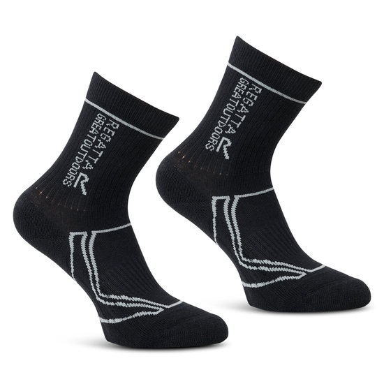 Kids 2 Season Coolmax Trek & Trail | Black Dark Steel