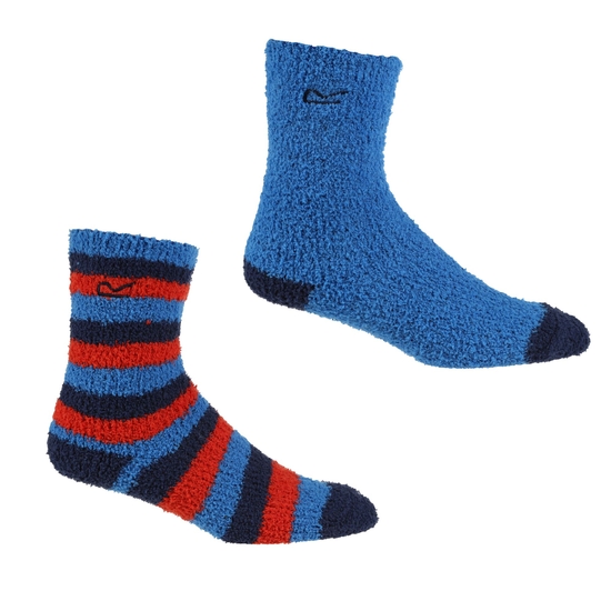 Kids 2 Pack Cosy Sock | Hawaiian Blue Mix