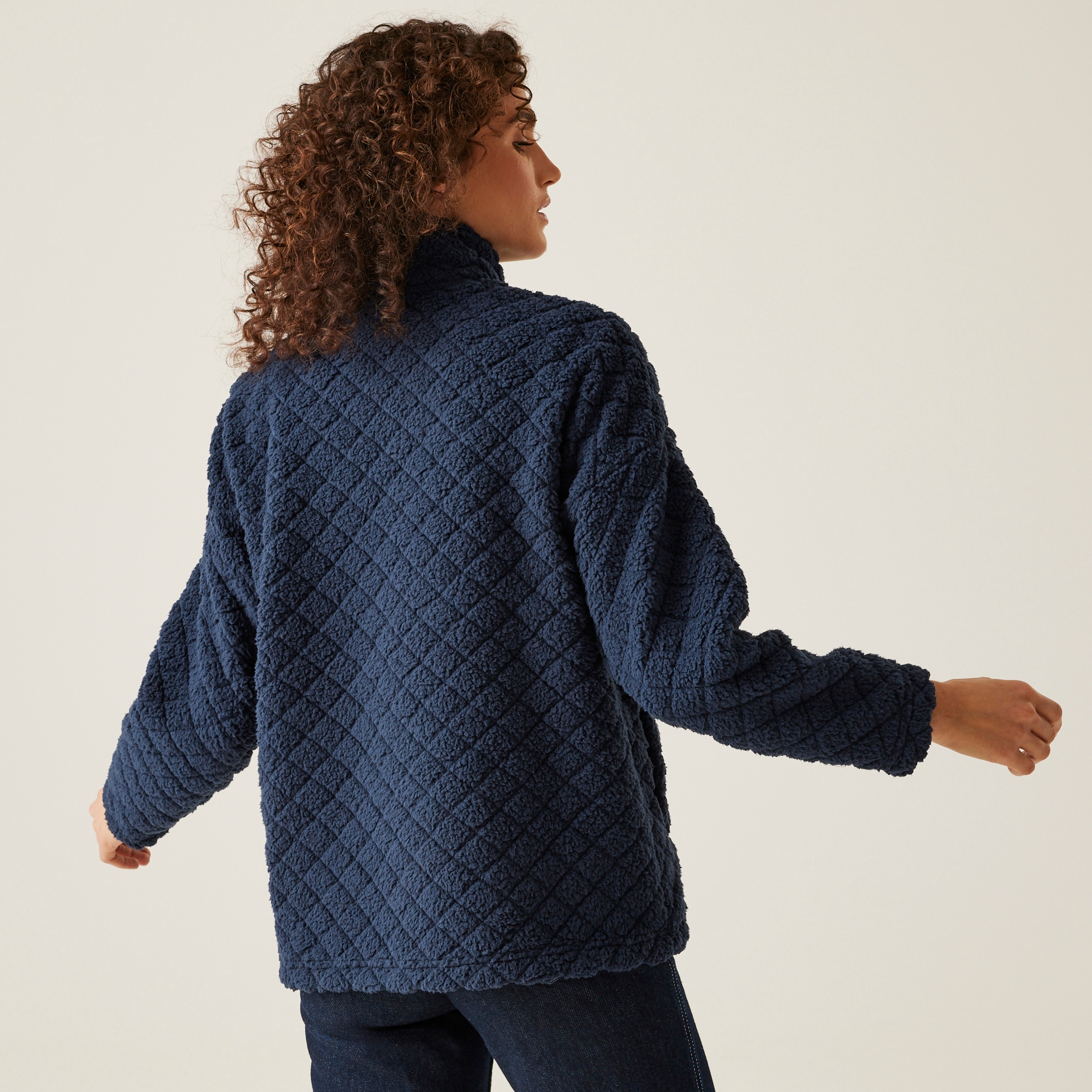 Women's Apphia Full Zip Fluffy Fleece | Navy