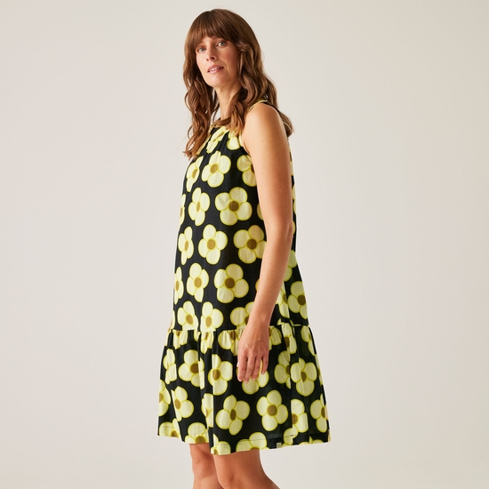 Orla Kiely Summer Sleeveless Dress II | Spinning Flower Black