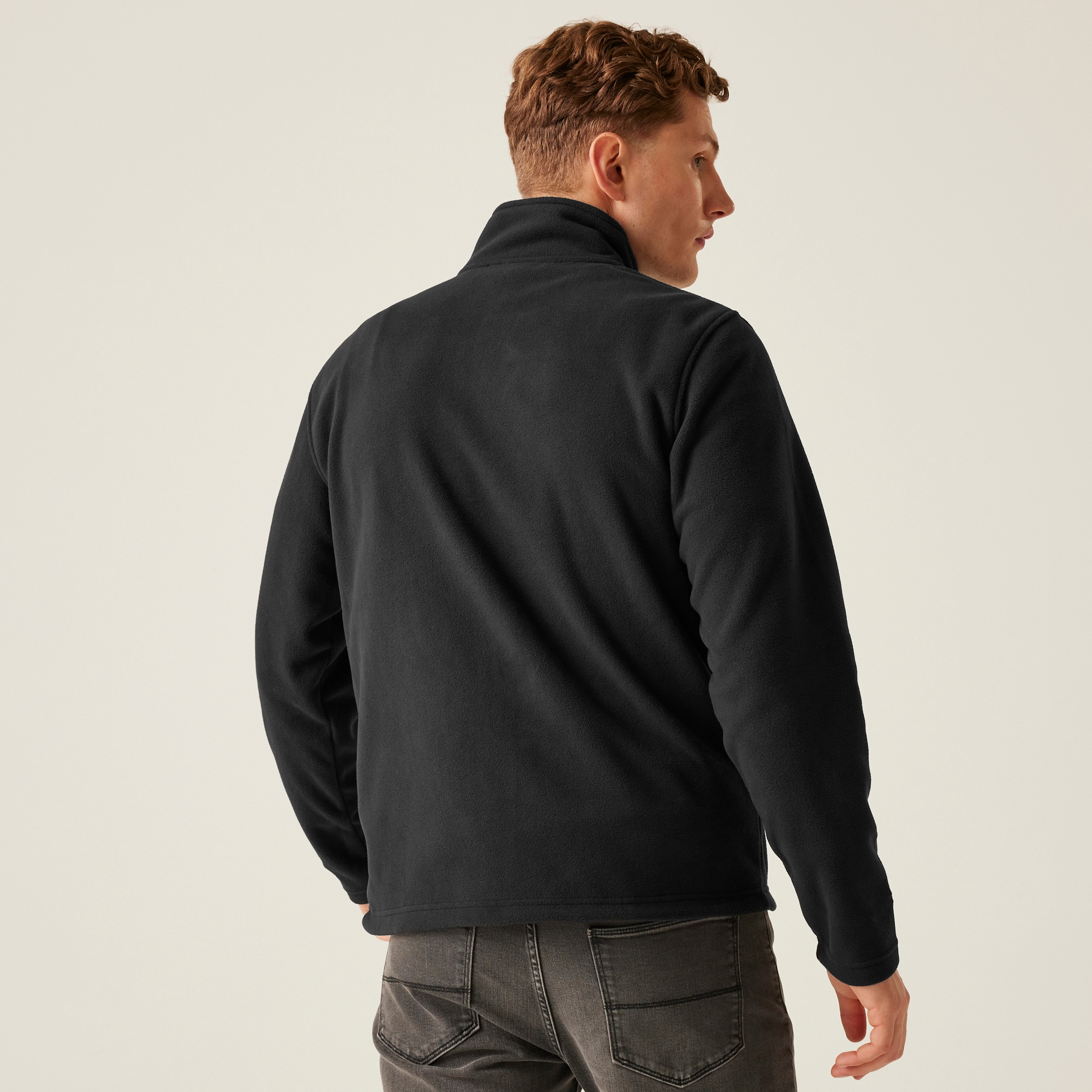 Men's Honestly Made Recycled Fleece Jacket | Black