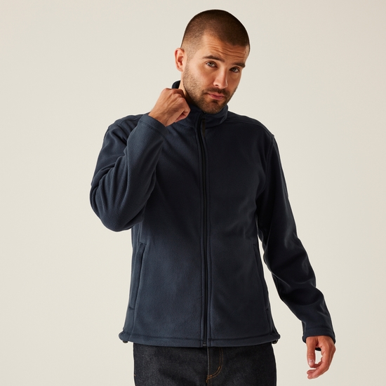Men's Micro Lightweight Full Zip Fleece | Dark Navy