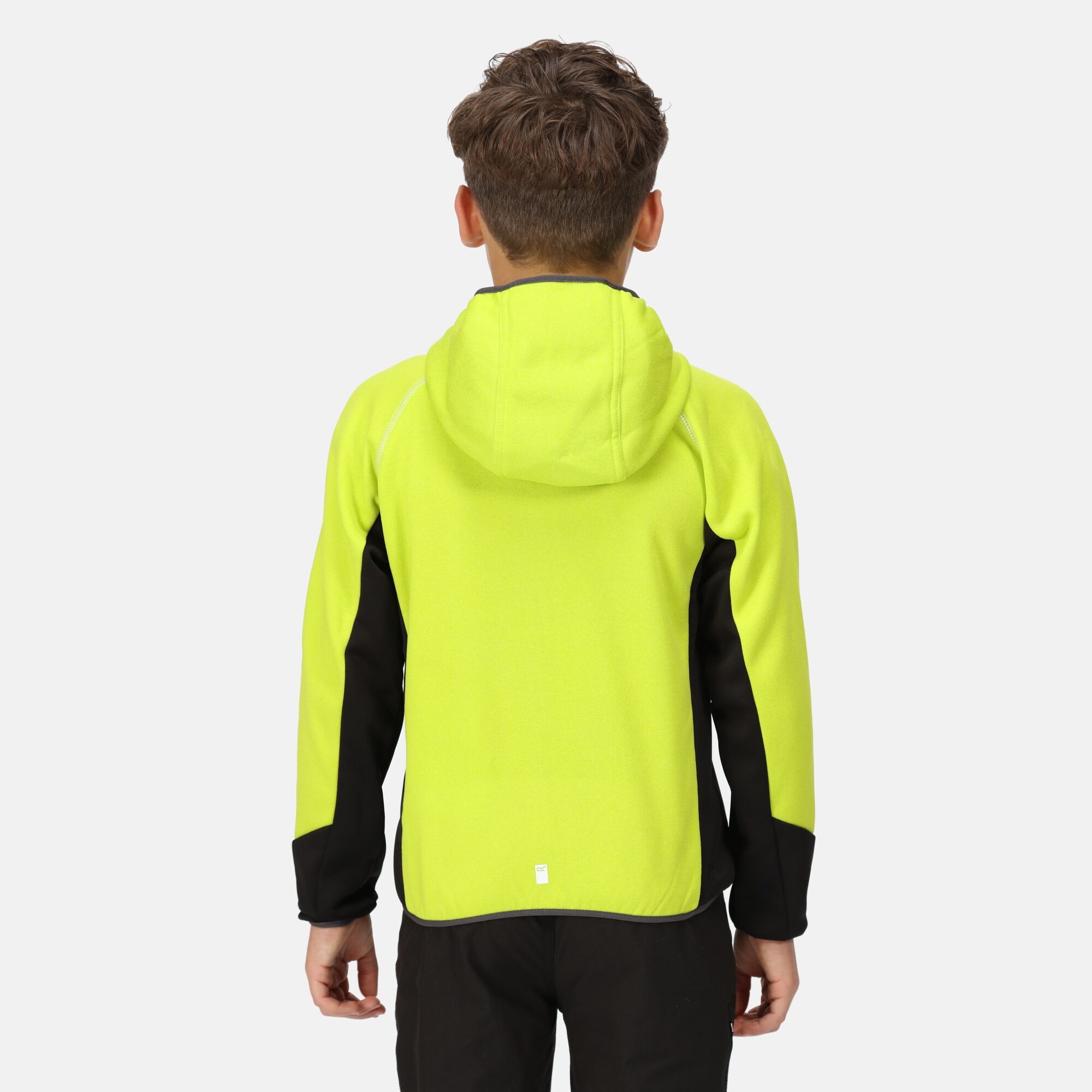 Kids' Prenton Lightweight Fleece | Bright Kiwi Dark Grey Black