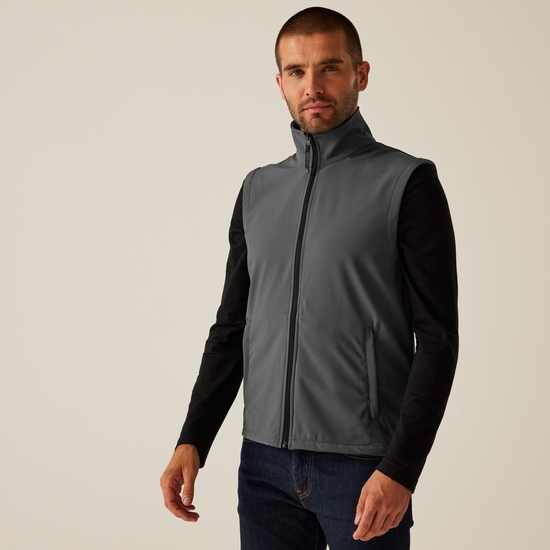 Men's Classic Printable Softshell Bodywarmer | Seal Grey