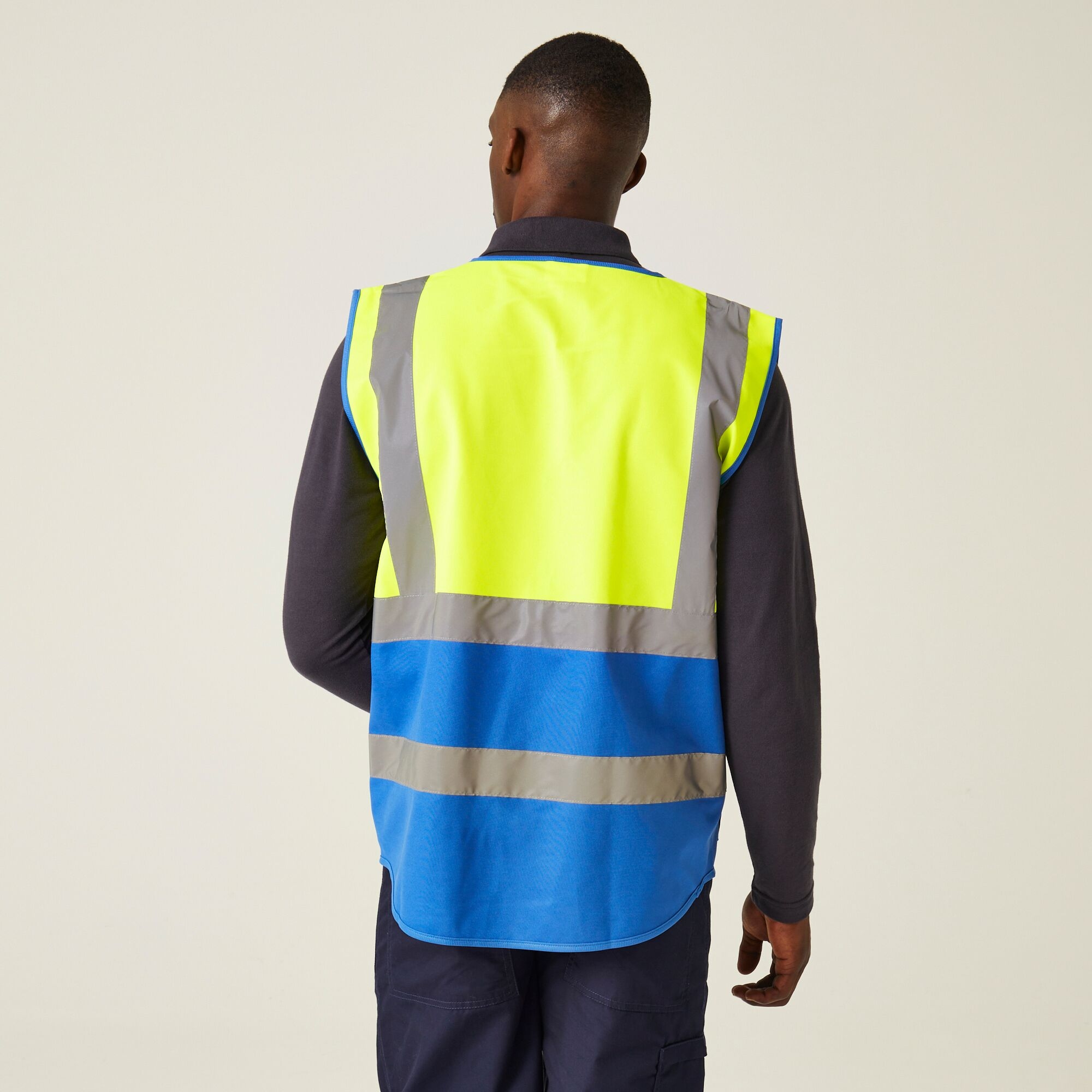 Men's Pro HI-VIS Executive Vest | Yellow Royal Blue