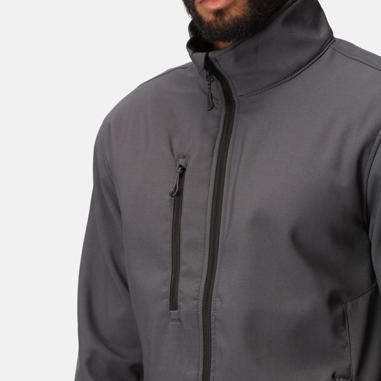 Men's Honestly Made Recycled Softshell Jacket | Seal Grey