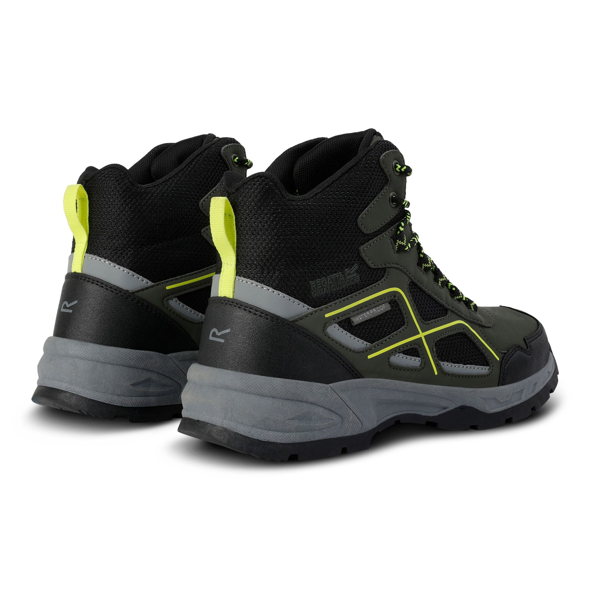 Men's Vendeavour Walking Boots | Dark Khaki Lime punch