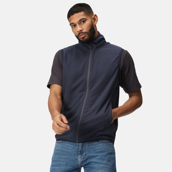 Men's Navigate Fleece Bodywarmer | Navy Seal Grey