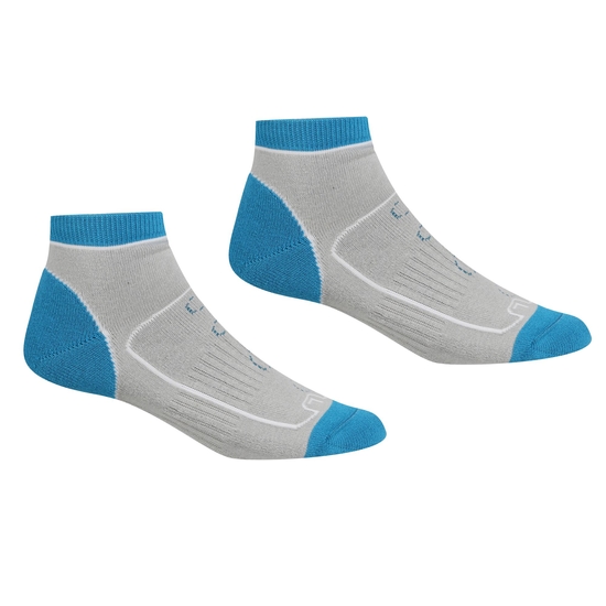 Womens 2 Pack Samaris Trail Sock | Light Steel Niagra Blue