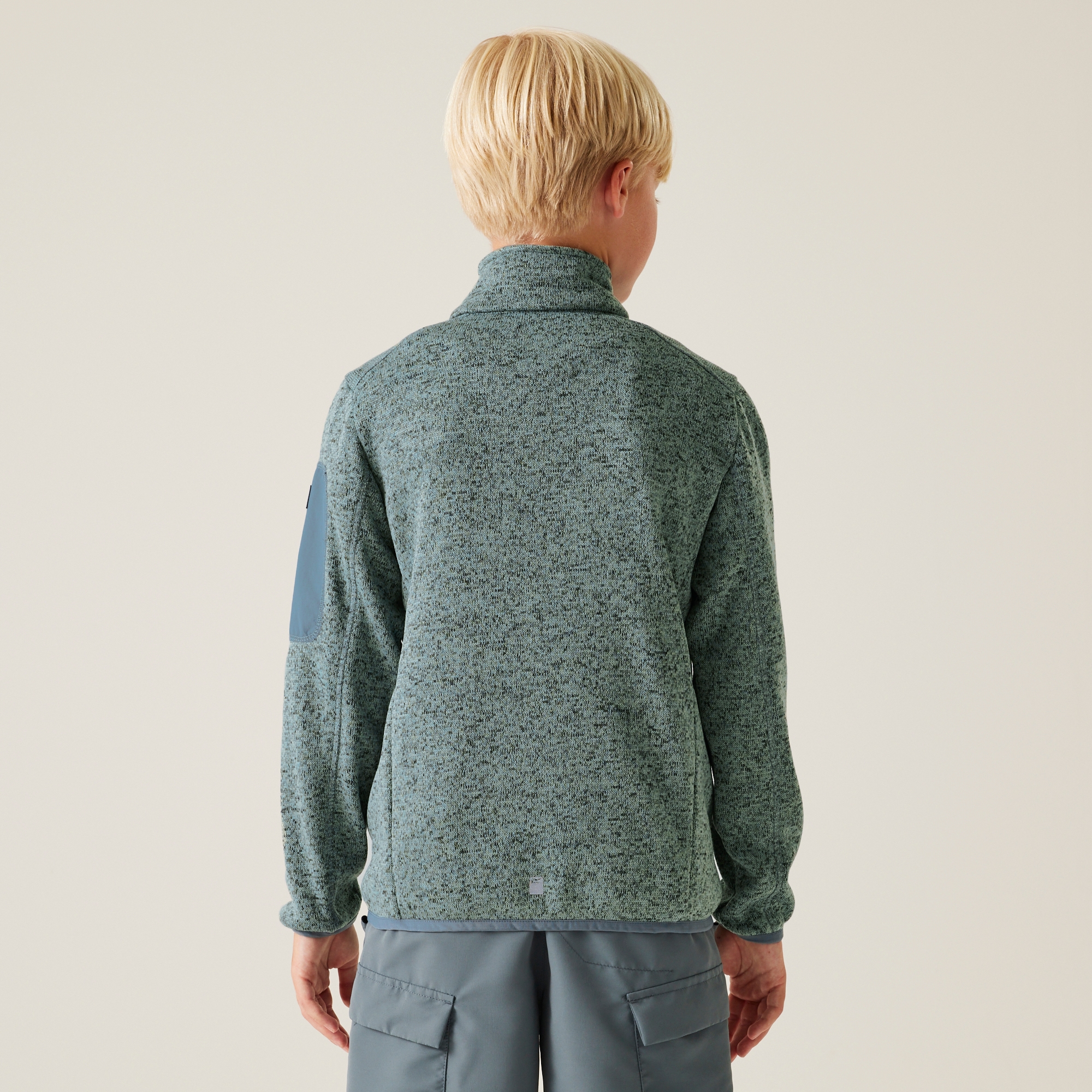 Kids' Newhill Full Zip Fleece | Glacier Stormy Weather Bright Marigold