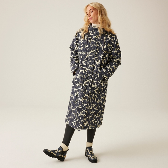 Orla Kiely Long Length Quilted Jacket | Birdy Grey
