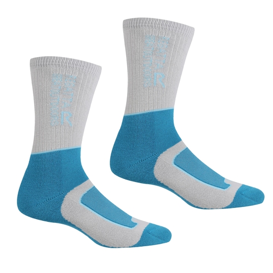 Womens 2 Pack Samaris 2 Season Sock | Light Steel Niagra Blue