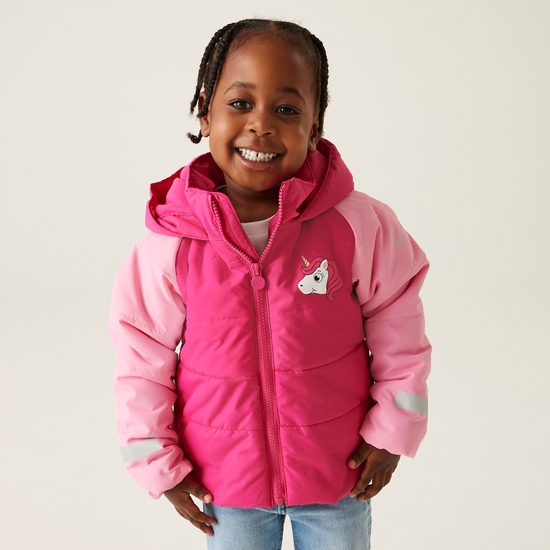 Kids' Animal Quilted Jacket | Luna the Unicorn Sweet Pink