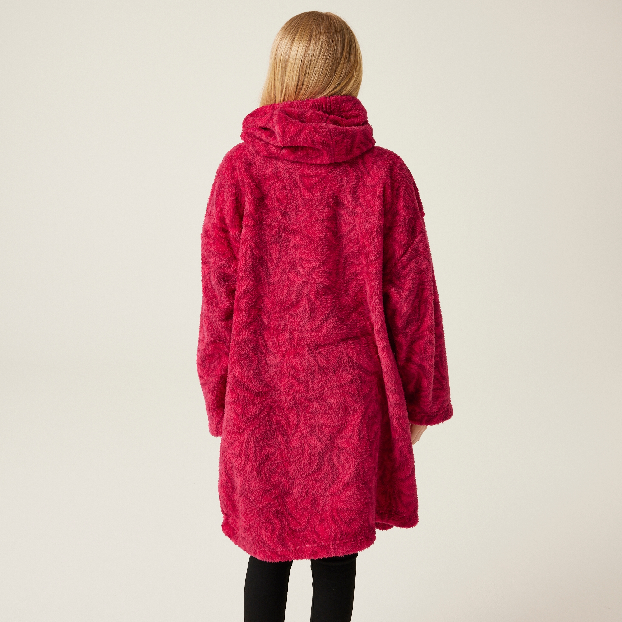 Kids' Cosy Poncho | Pink Potion Zebra
