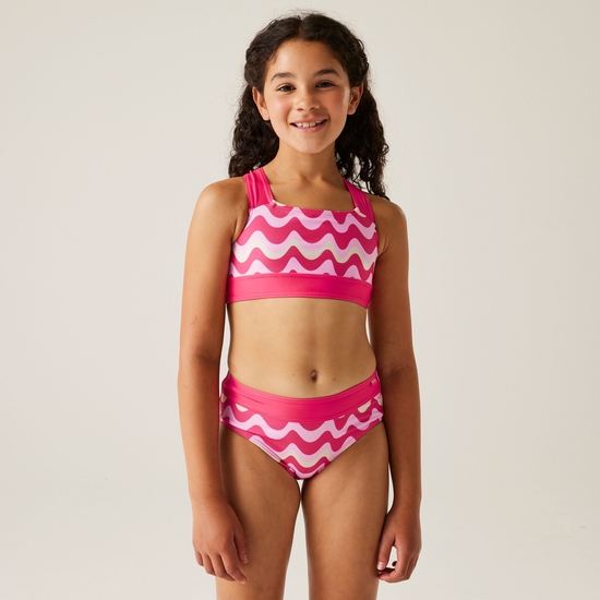 Kids' Dakaria III Bikini Set | Pop Wavy Stripe