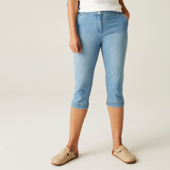 Women's Bayletta Capri Trousers | True Denim Light Blue
