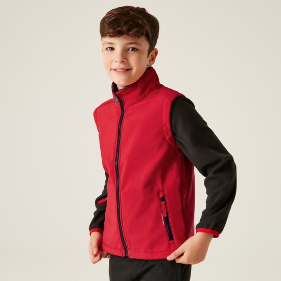 Kids' Ablaze Softshell Bodywarmer | Classic Red/Black