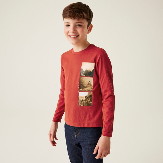 Kids' Wenbie III Graphic T-Shirt | Red Ochre Photo Split