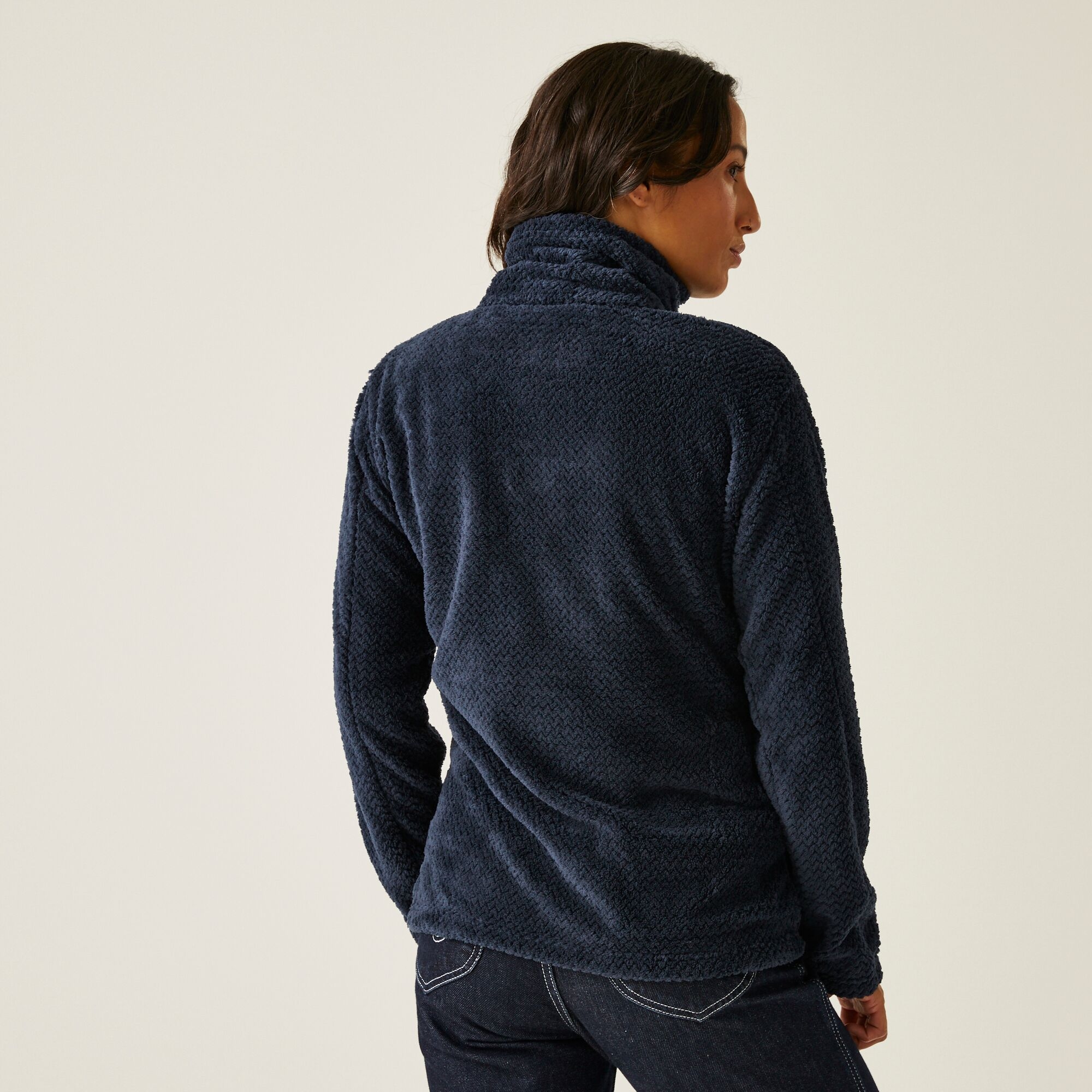 Women's Heidy Fluffy Full Zip Fleece | Navy