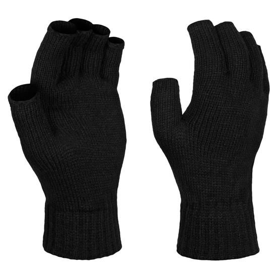 Men's Thermal Fingerless Gloves | Black