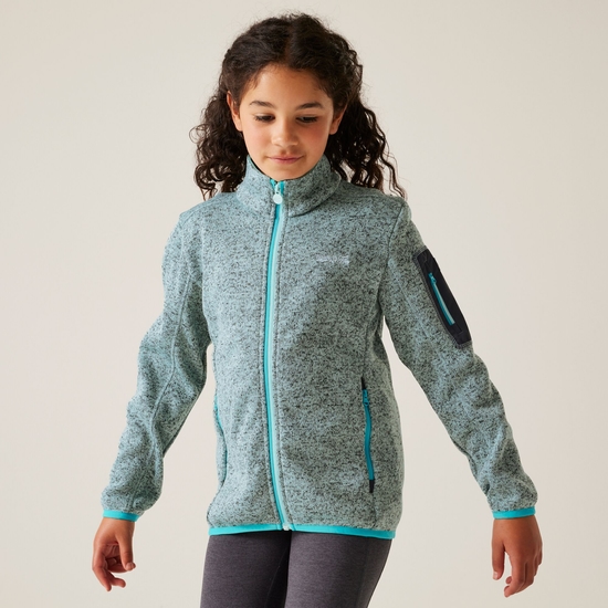 Kids' Newhill Full Zip Fleece | Icy Morn Turquoise