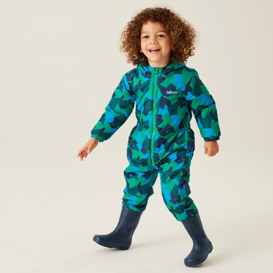 Kids' Penrose Puddle Suit | Hydro Blue Geo Camo