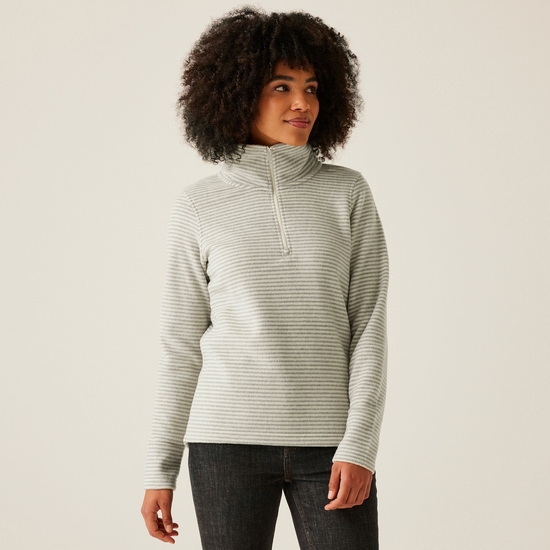 Women's Solenne Half Zip Fleece | Light Vanilla Silver