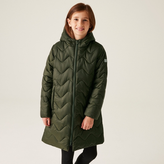Kids' Cambrie Quilted Jackets | Dark Khaki Black