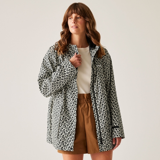Orla Kiely Swing Waterproof III Jacket | Jasmine Flower Blue
