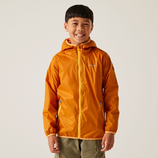 Kids' Lever II Waterproof Packaway Jacket | Fox Bright Marigold