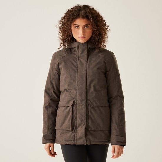 Women's Ezdale Waterproof Insulated Jacket | Bueno Brown Marl